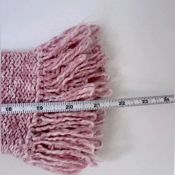 Y2K Vintage Energie Pink Fringe Chunky Button Sweater Open Cardigan Women’s M - Picture 14 of 16